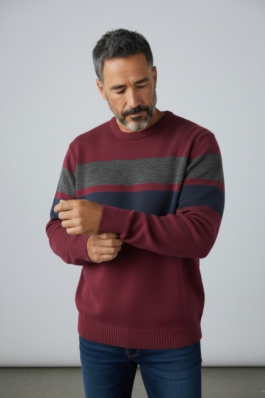 NWT Izod Men's Port Royale Crewneck Sweater Striped Size XL Classic